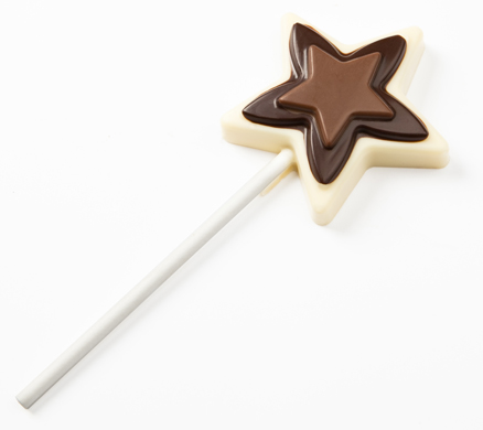 Chocolat Form 4 Stars Lollipop Polycarbonate Chocolate Mould